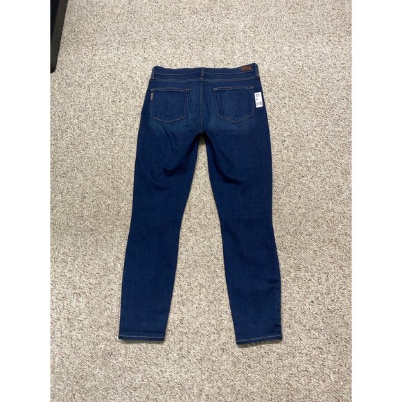 32 Paige High-Rise Dark Wash Hoxton Ankle Skinny - Picture 5 of 9